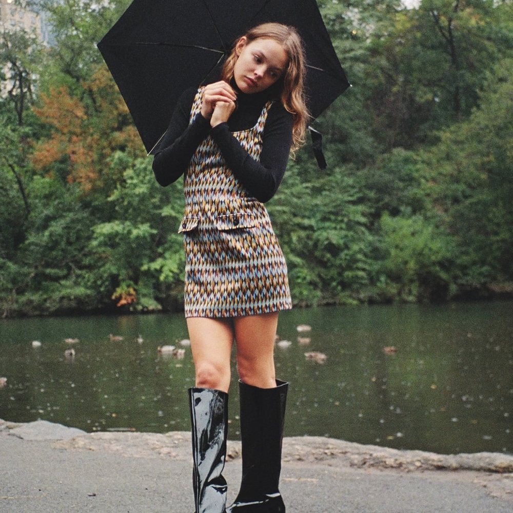 Zara jacquard dress